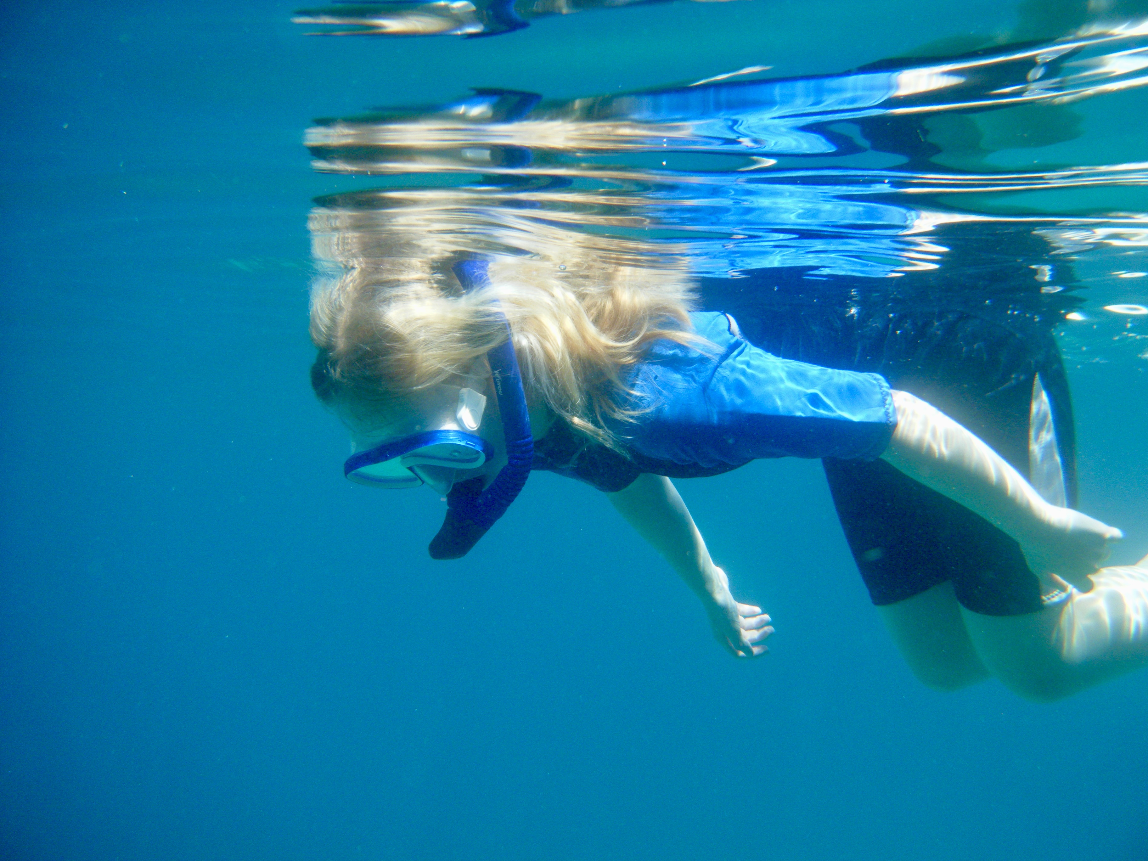 Ella snorkeliing